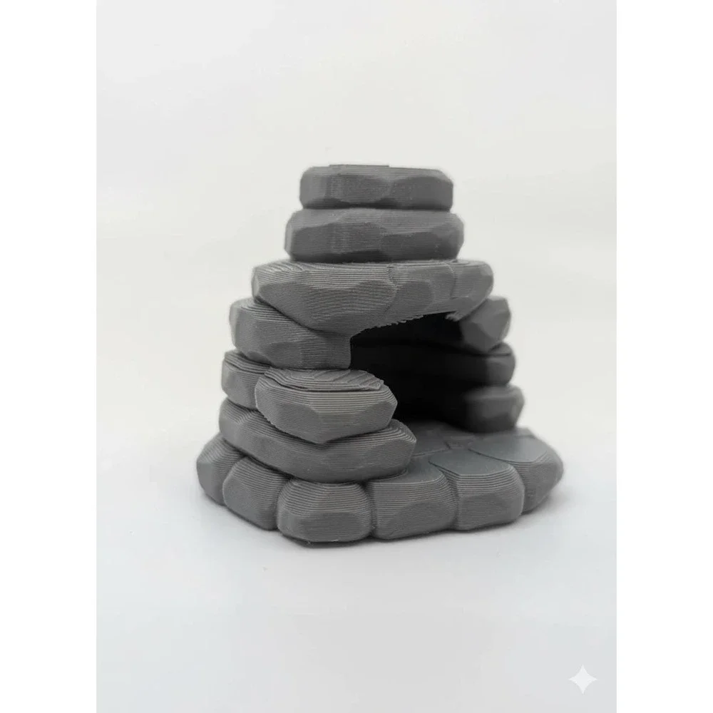 Naturalistic Stacked Stone Hide – Terrarium /‎ Reptile Tank Decor